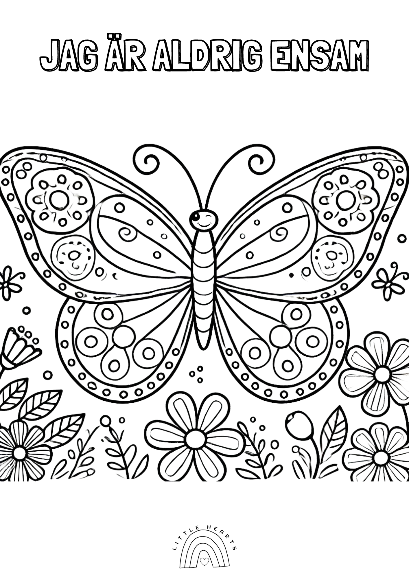 Little Hearts Normkreativa Målarbok – Gratis att skriva ut! 🎨✨