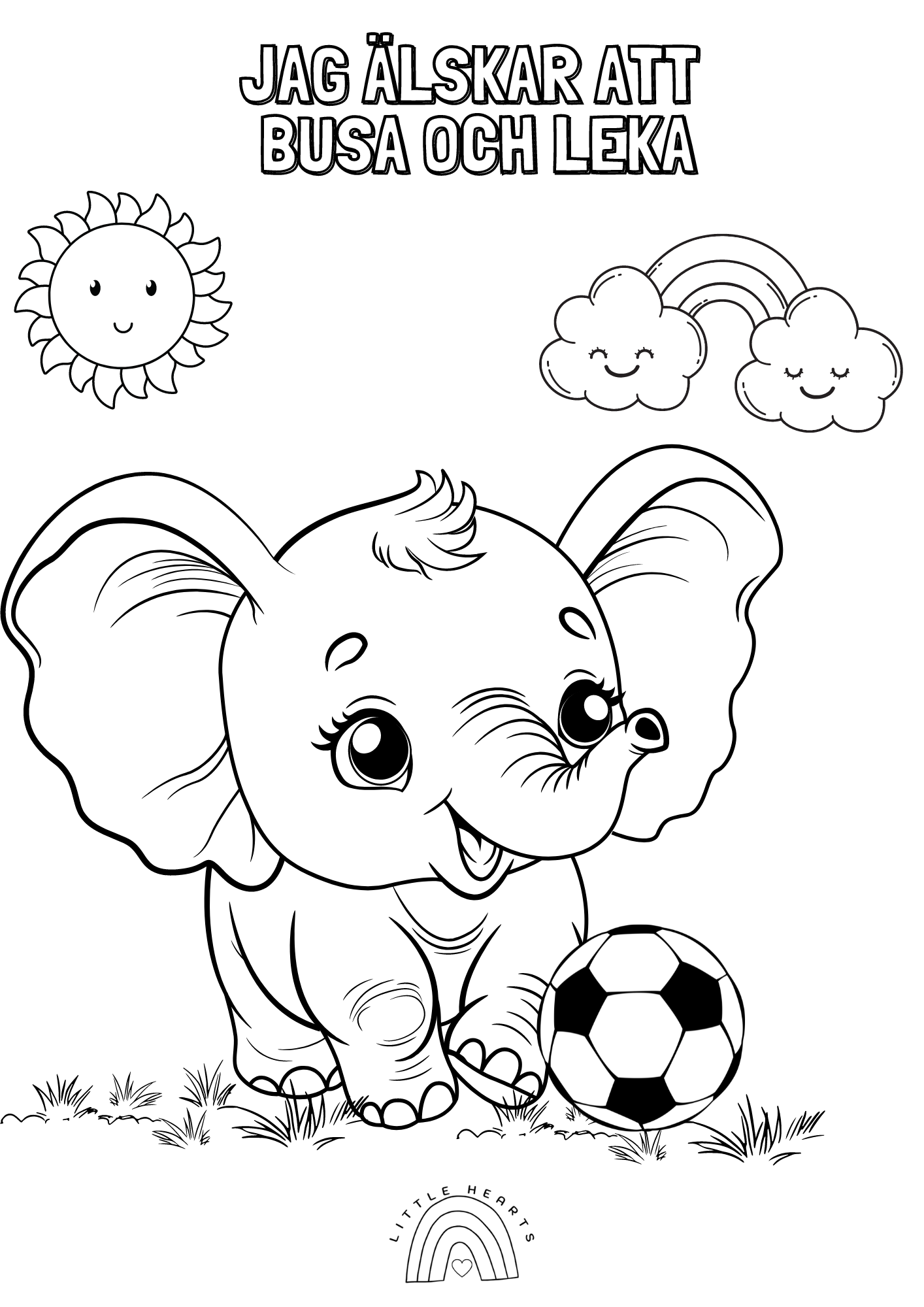 Little Hearts Normkreativa Målarbok – Gratis att skriva ut! 🎨✨