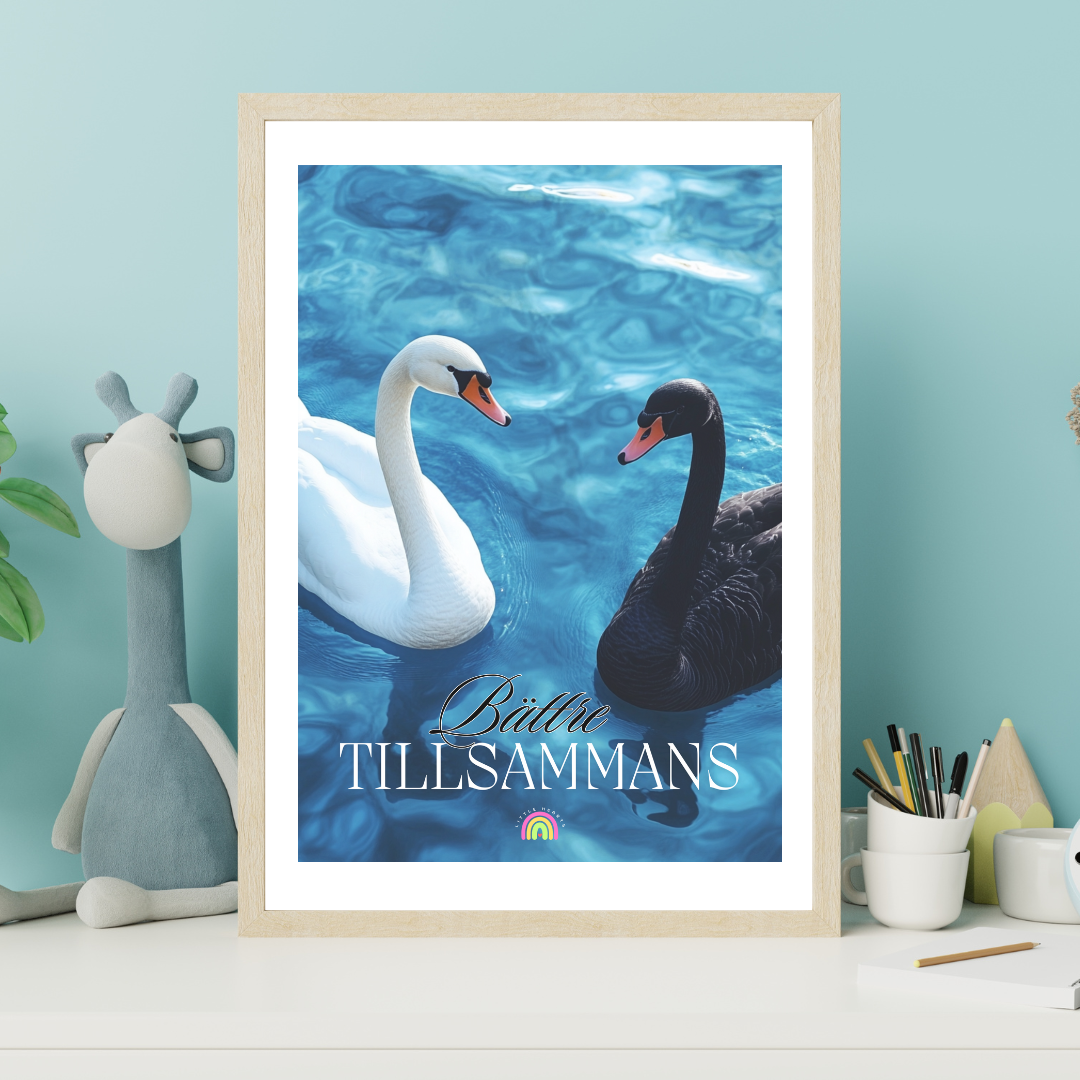 Poster Svanvänner - Bättre tillsammans