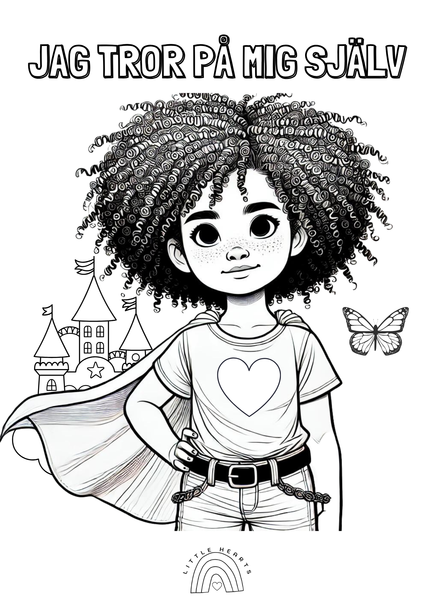 Little Hearts Normkreativa Målarbok – Gratis att skriva ut! 🎨✨