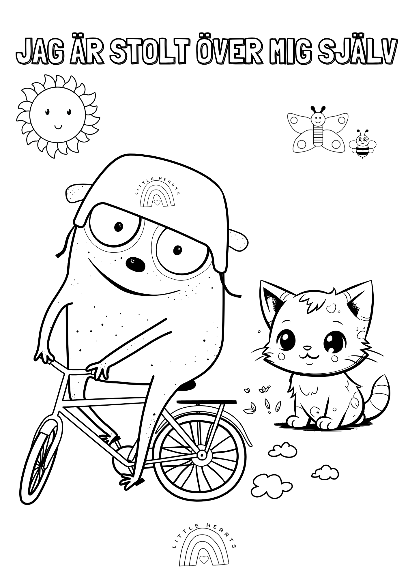 Little Hearts Normkreativa Målarbok – Gratis att skriva ut! 🎨✨