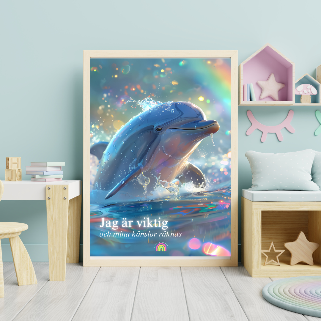 Poster Delfin - Mina känslor räknas