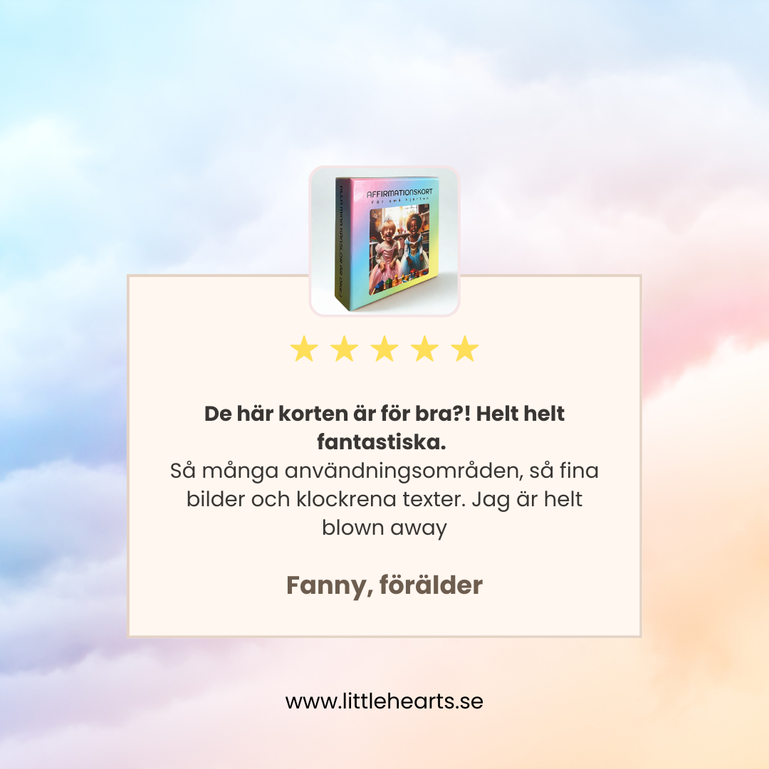Affirmationsbok för barn – digitala känslokort att skriva ut