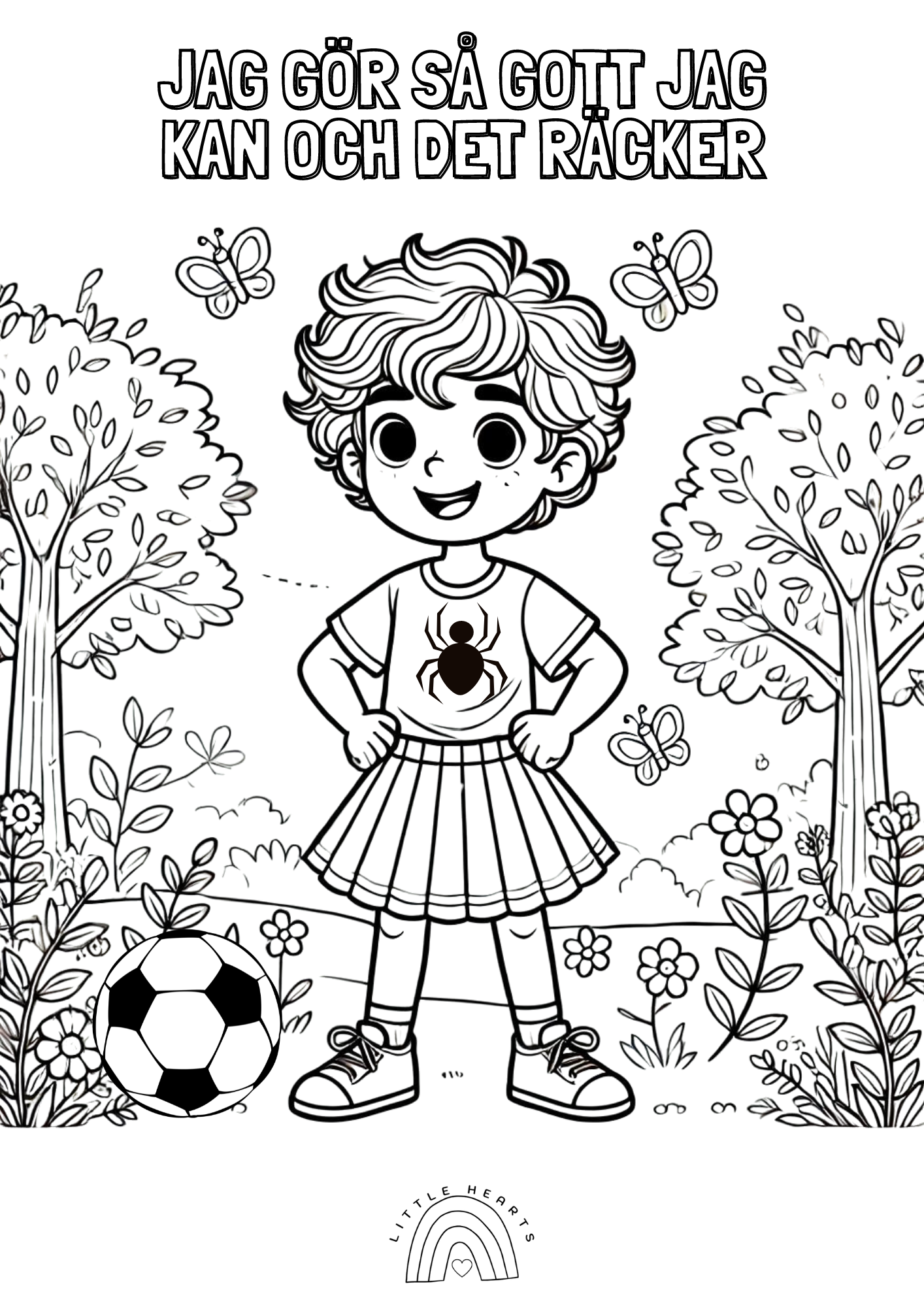 Little Hearts Normkreativa Målarbok – Gratis att skriva ut! 🎨✨