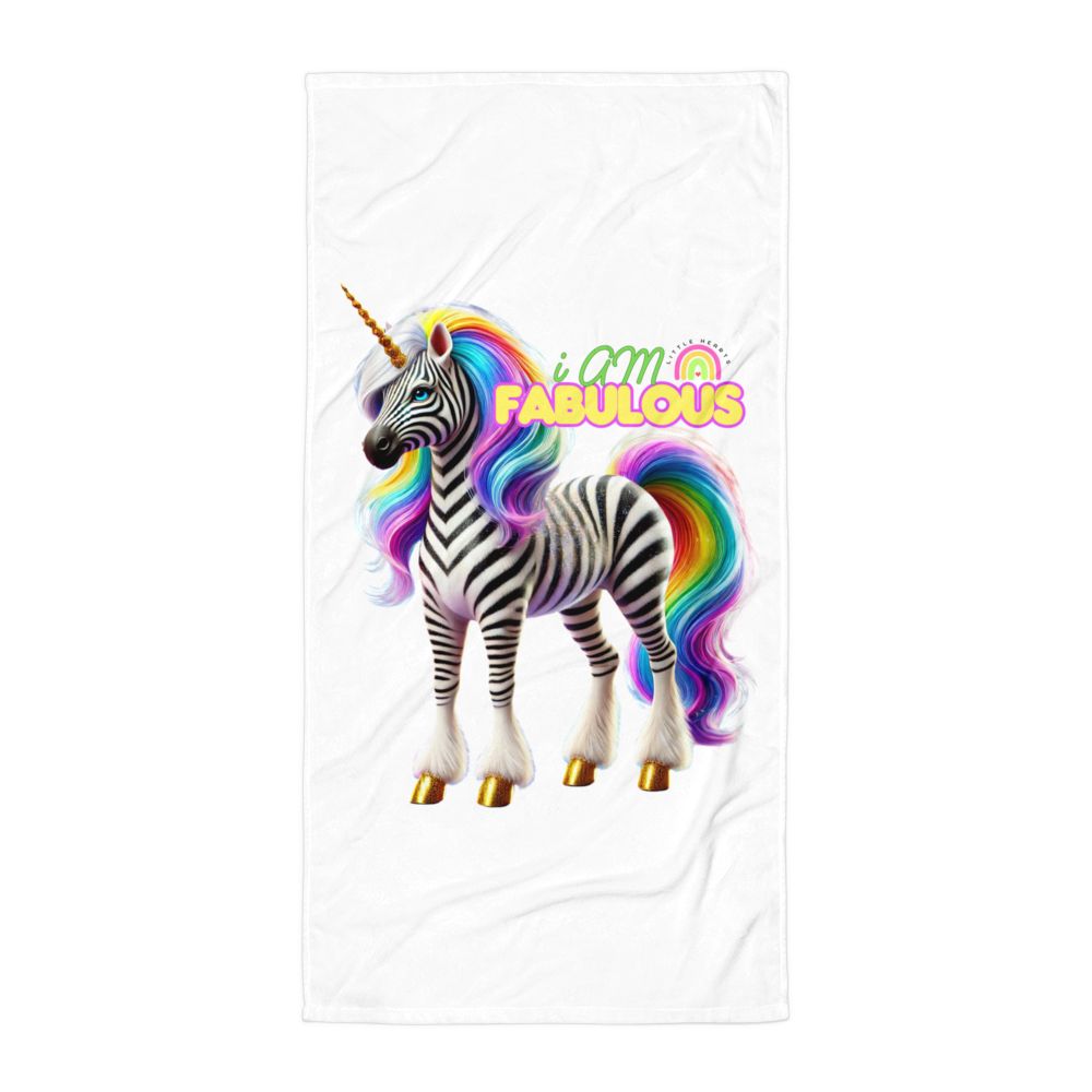 Handduk Regnbågszebra – “I am fabulous”