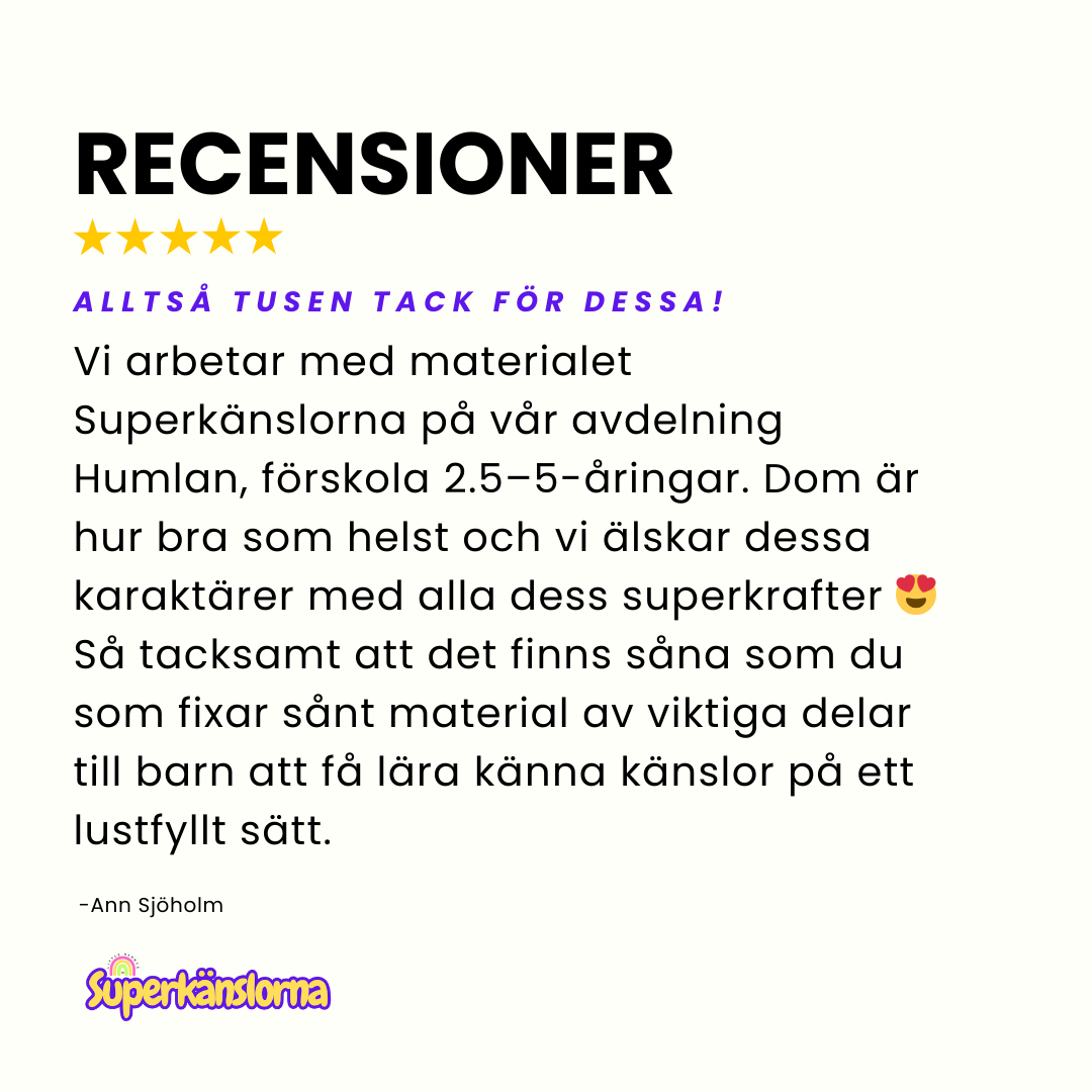 Superkänslornas guidebok – gratis känslomaterial med TAKK för barn