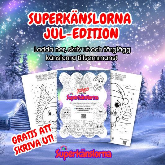 🖍️ Gratis Julfärgläggning – Superkänslorna