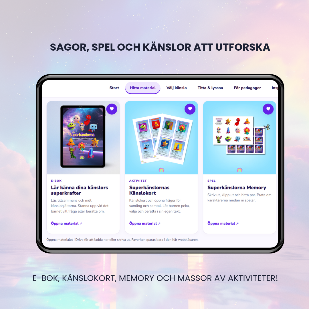 Superkänslorna Hemma – Allt material
