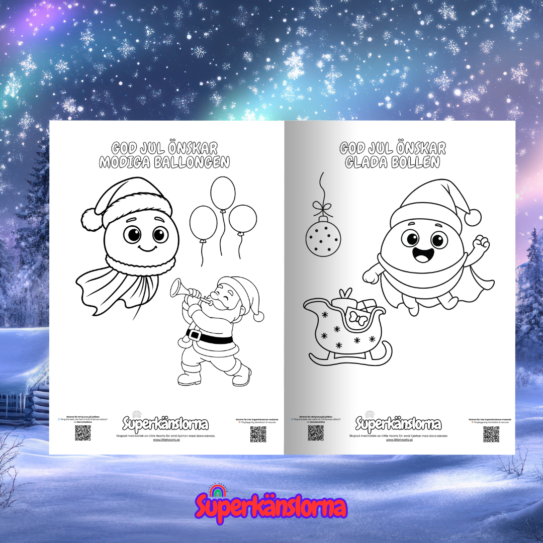 🖍️ Gratis Julfärgläggning – Superkänslorna