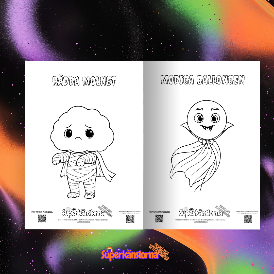 Superkänslorna – Halloween färgläggningsmaterial 🎃
