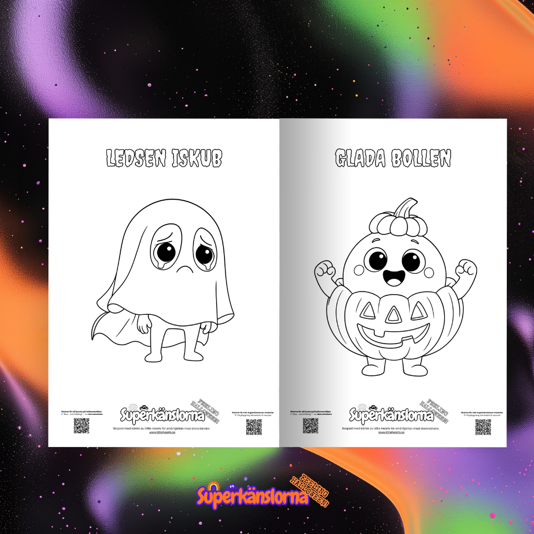 Superkänslorna – Halloween färgläggningsmaterial 🎃