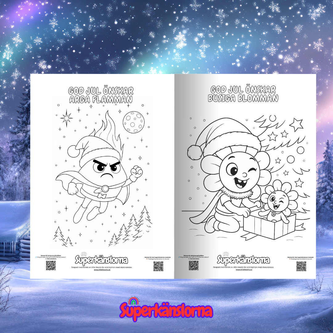 🖍️ Gratis Julfärgläggning – Superkänslorna
