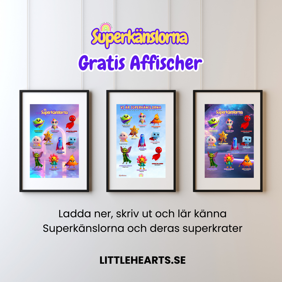 Superkänslorna – gratis affischer för nedladdning
