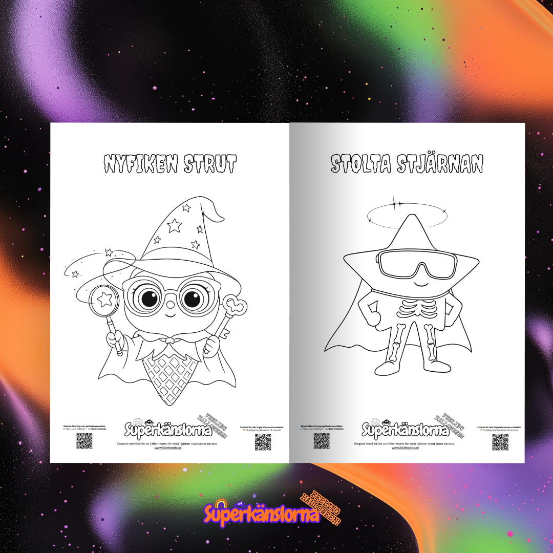 Superkänslorna – Halloween färgläggningsmaterial 🎃