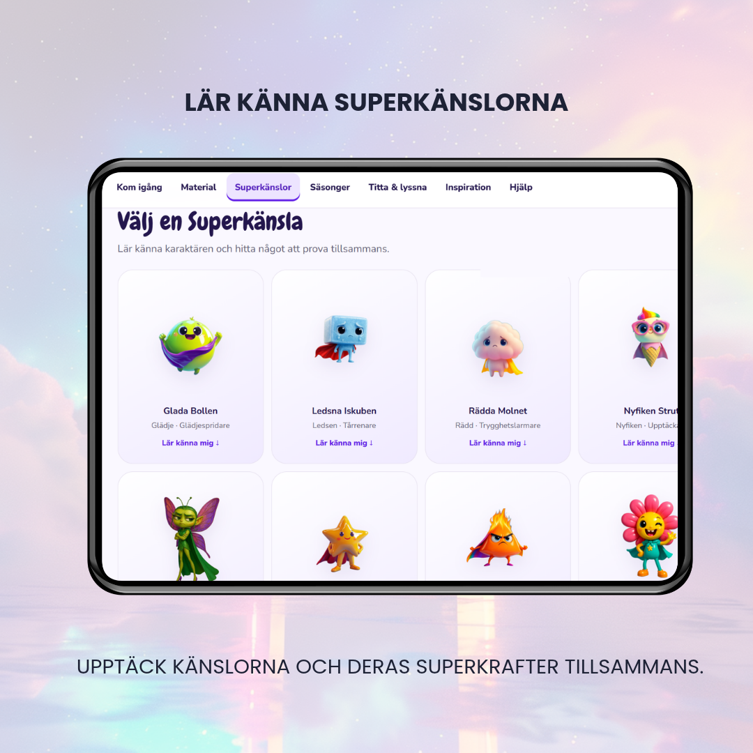 Superkänslorna Hemma – Allt material