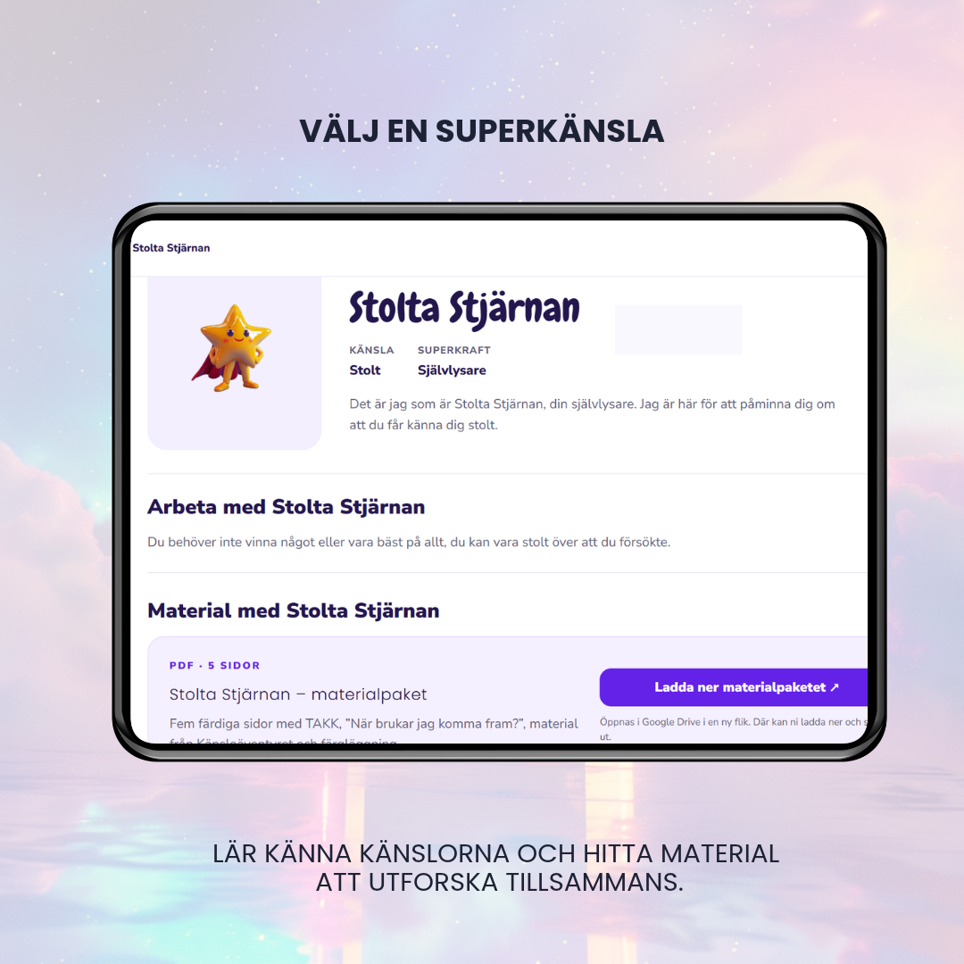Superkänslorna Hemma – Allt material