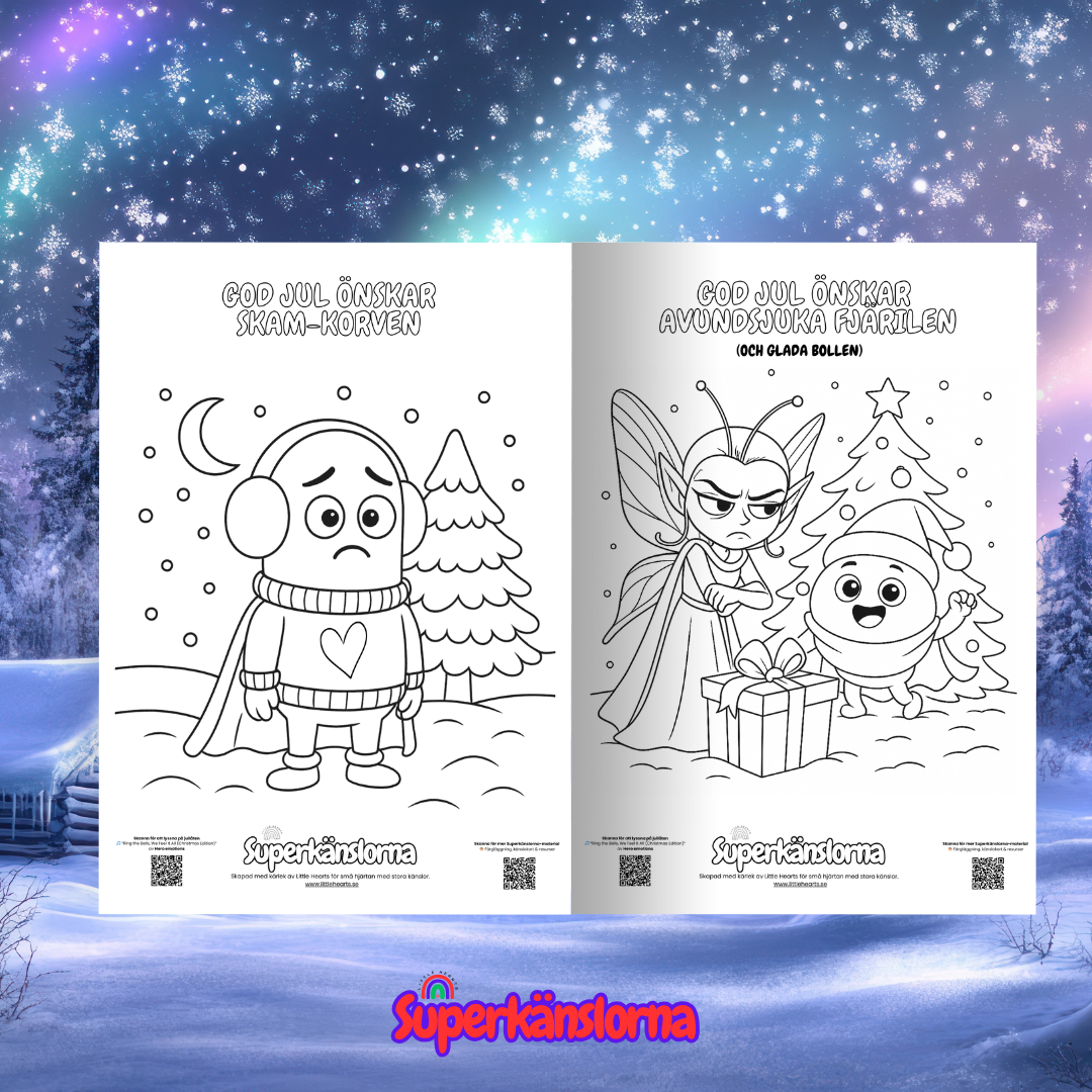 🖍️ Gratis Julfärgläggning – Superkänslorna