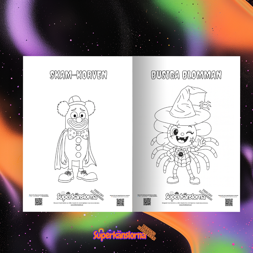 Superkänslorna – Halloween färgläggningsmaterial 🎃