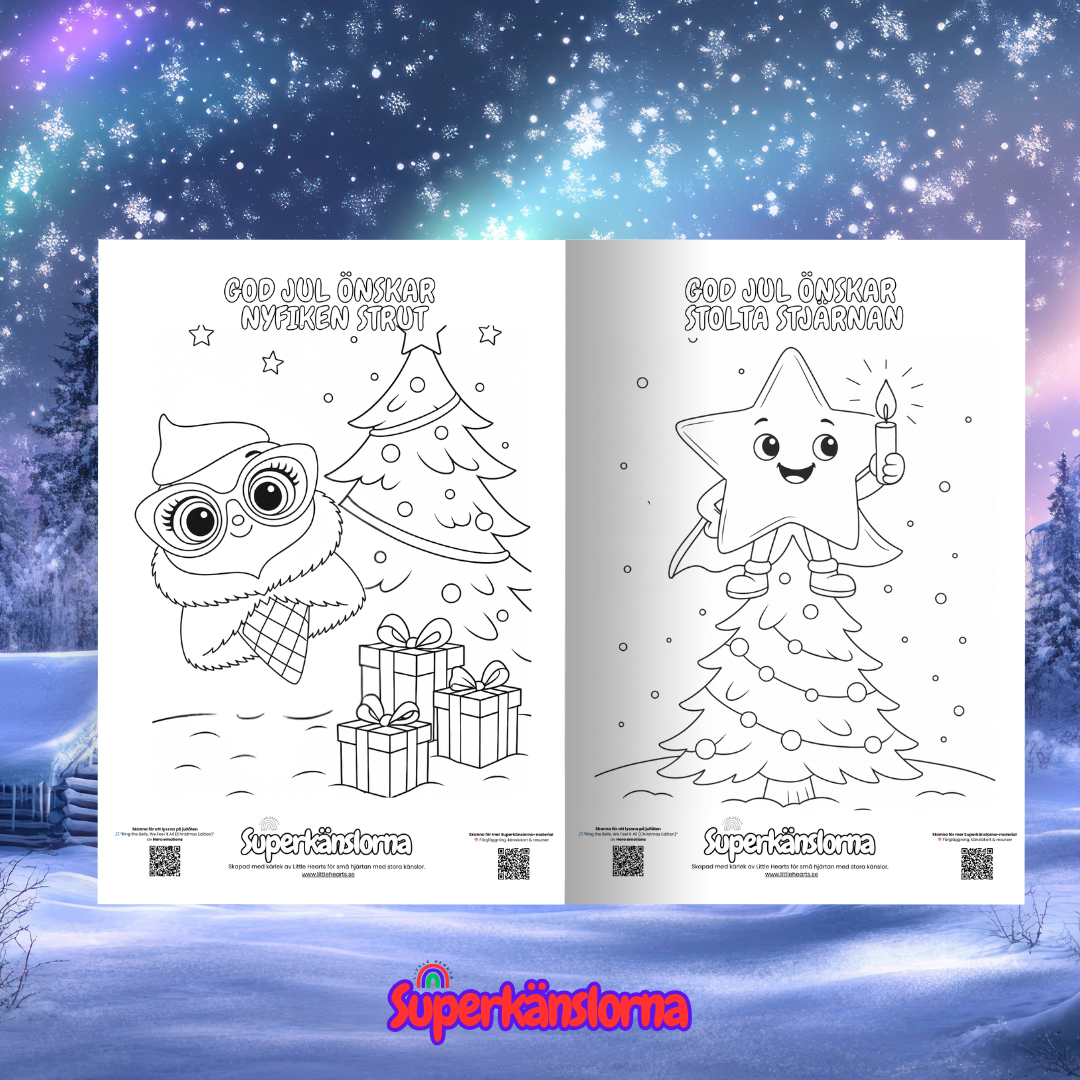 🖍️ Gratis Julfärgläggning – Superkänslorna