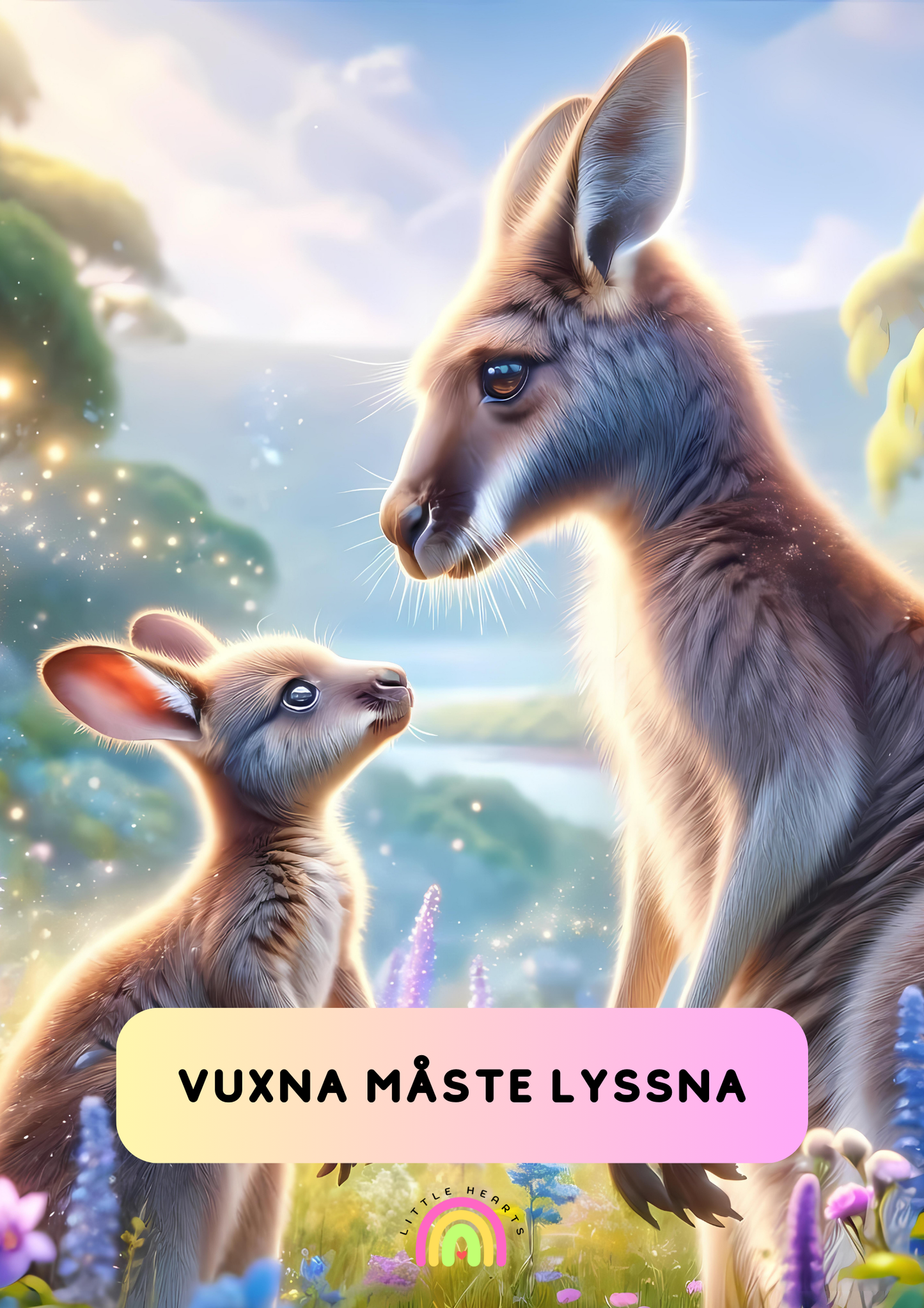 Poster Kängurumamma lyssnar