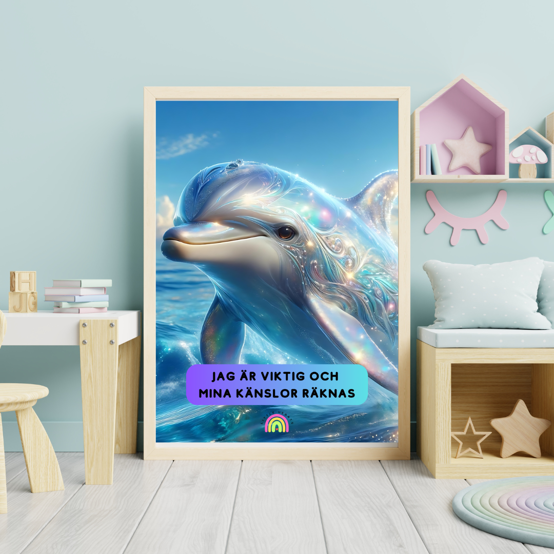 Poster Delfin - Mina känslor räknas