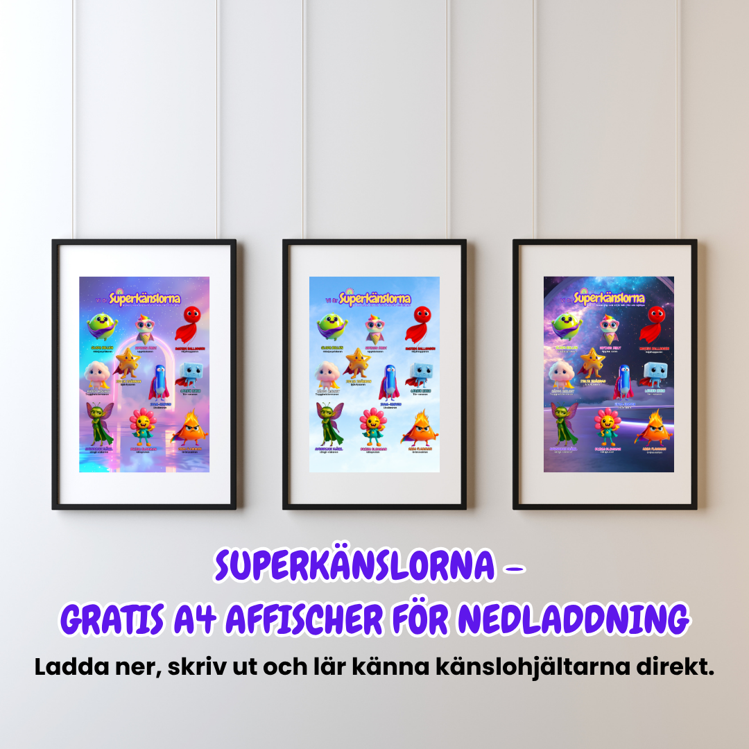 Superkänslorna – gratis affischer för nedladdning