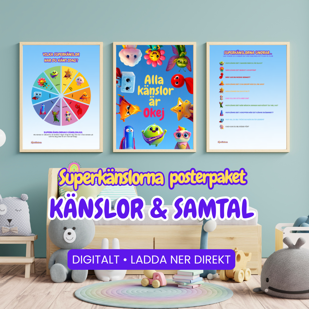 Superkänslorna posterpaket – Känslor & samtal