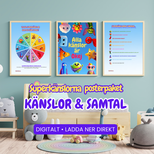 Superkänslorna posterpaket – Känslor & samtal