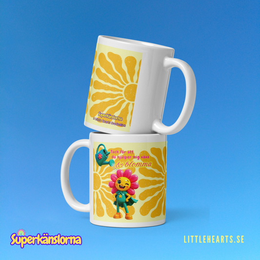 Mugg - Tack för att du hjälper mig växa & blomma