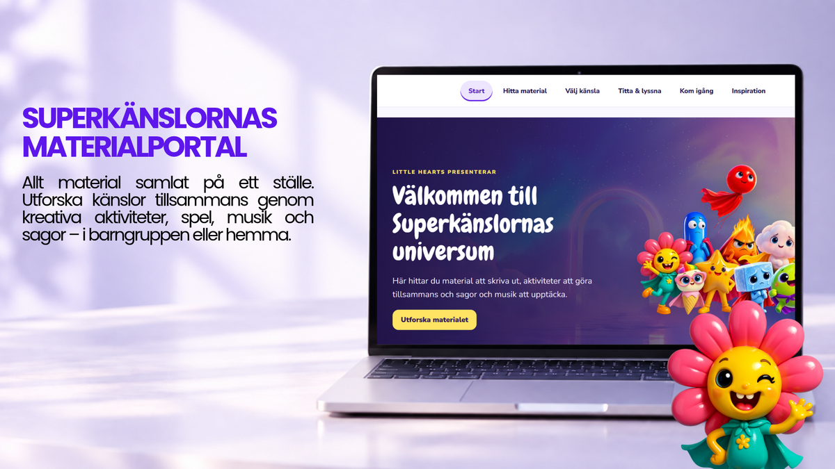 Superkänslornas materialportal för förskola, skola och hemma