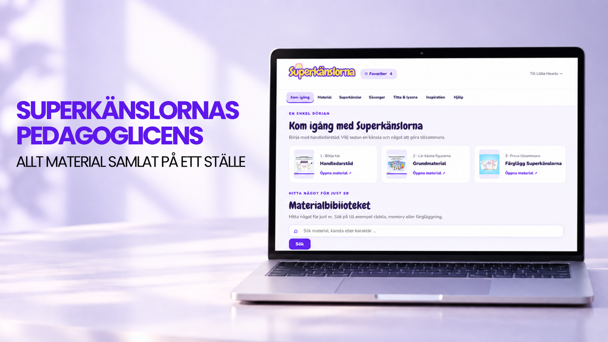 Handledarstöd och materialbibliotek i Superkänslornas portal