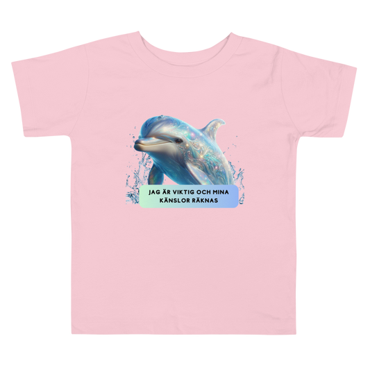 T-shirt barn - Delfin - Jag är viktig och mina känslor räknas